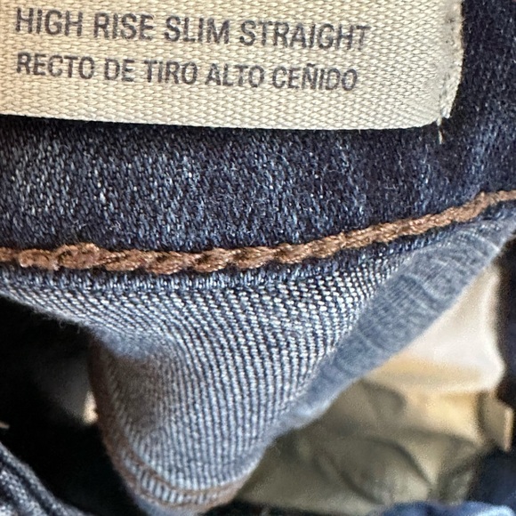 Universal Thread High Rise Slim Straight Dark Wash Denim Cropped Jeans Sz 10/30R - Picture 9 of 9